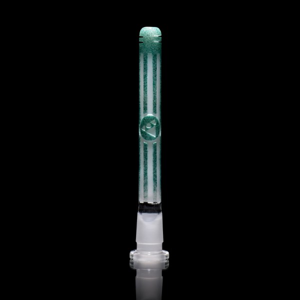 MK-060-2_A Universe Technicolor 6" White and Green Frit Downstem
