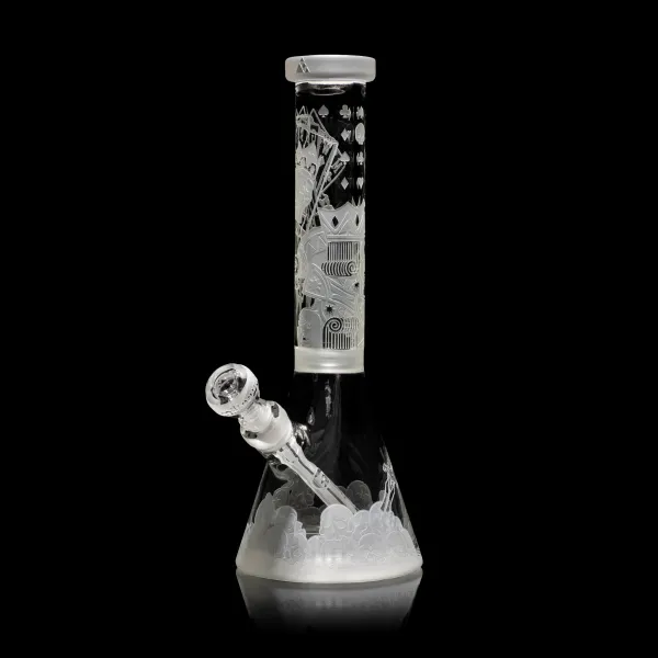 Skull Emperor 15" Clear Beaker Bong