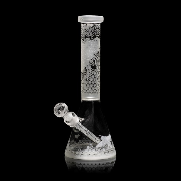 Bee Hive 14" Clear Beaker Bong
