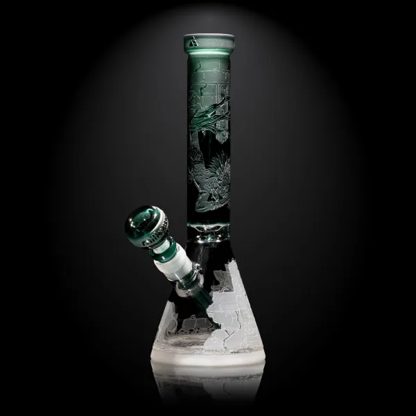 Ancient Ruins 11" Teal Beaker Bong
