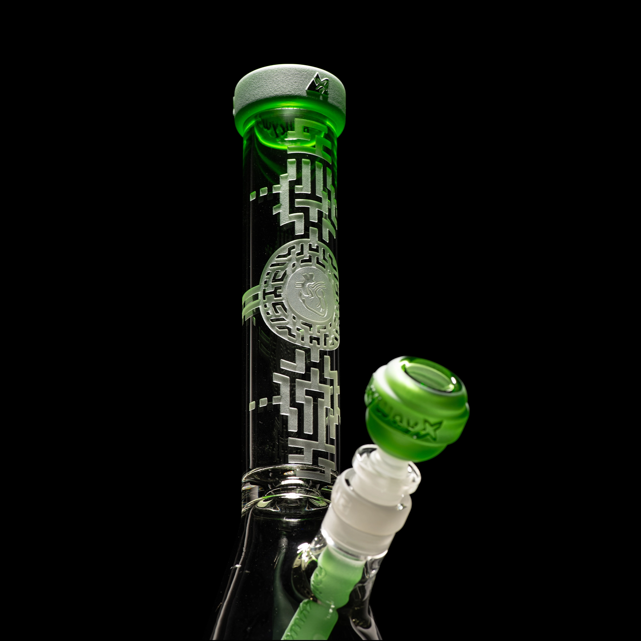 Bio-Encryption 10.5″ Beaker Bong - Milkyway Glass