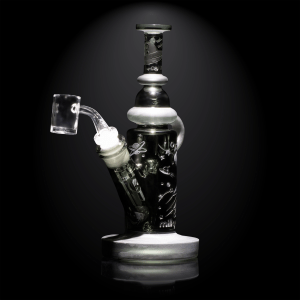 Space Odyssey Incycler 9" Dab Rig in smoke color
