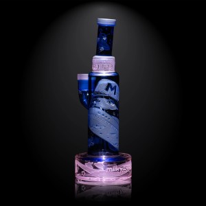Moonwalker HIGH 23 7" Dab Rig sneaker theme in Blue and pink