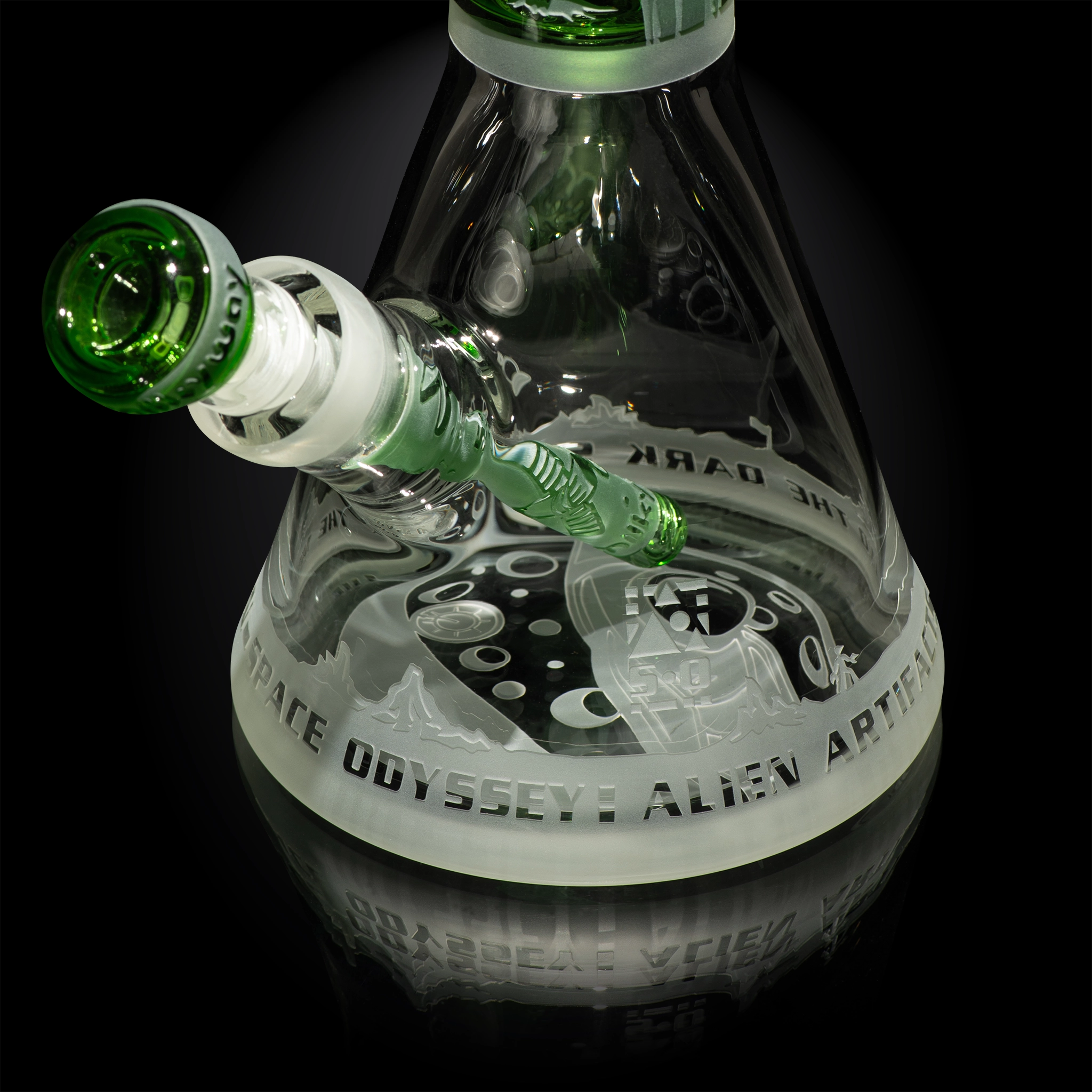 MK-1330-1_K Alien Artifacts green beaker bong-space odyssey-Milkyway
