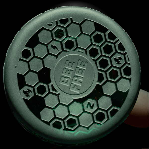 Pollenator amber/teal blue dab rig-the hive-Milkyway