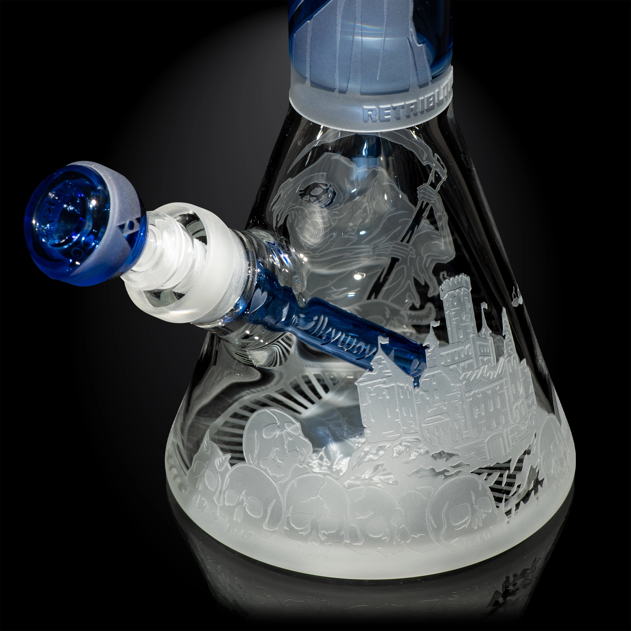 Retribution light blue beaker bong-skullduggery-Milkyway