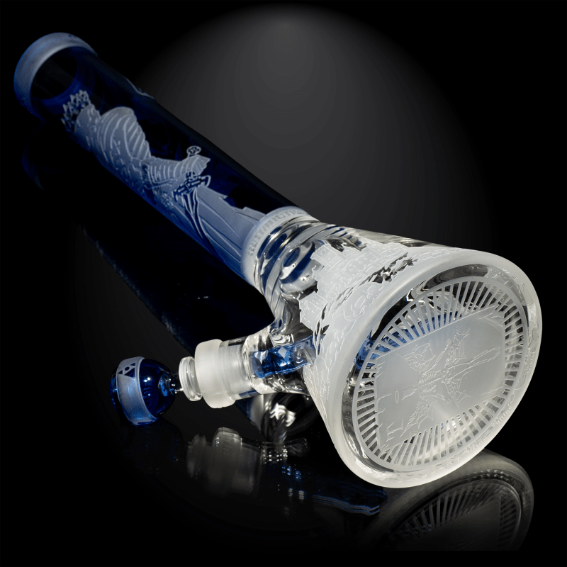 Retribution light blue beaker bong-skullduggery-Milkyway
