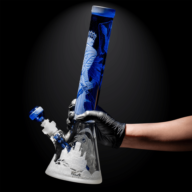Retribution light blue beaker bong-skullduggery-Milkyway