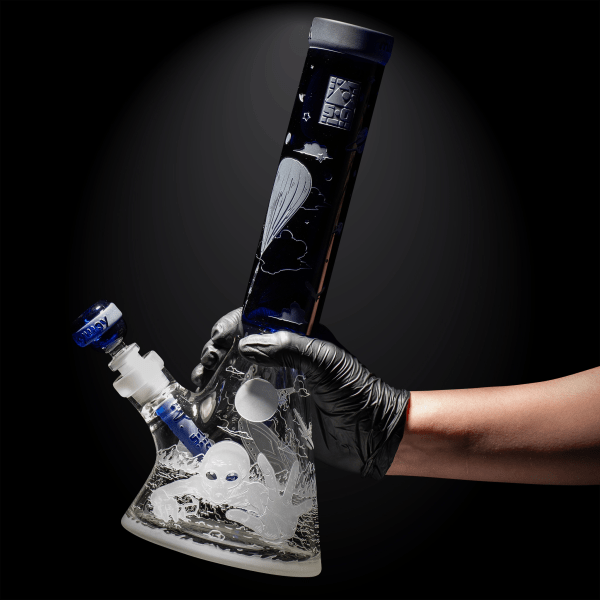 MK-1601-2_O Roswell 1947 dark blue beaker bong-space odyssey-Milkyway