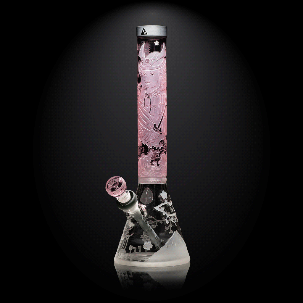 Femme Samurai 16″ Beaker Bong - Milkyway Glass