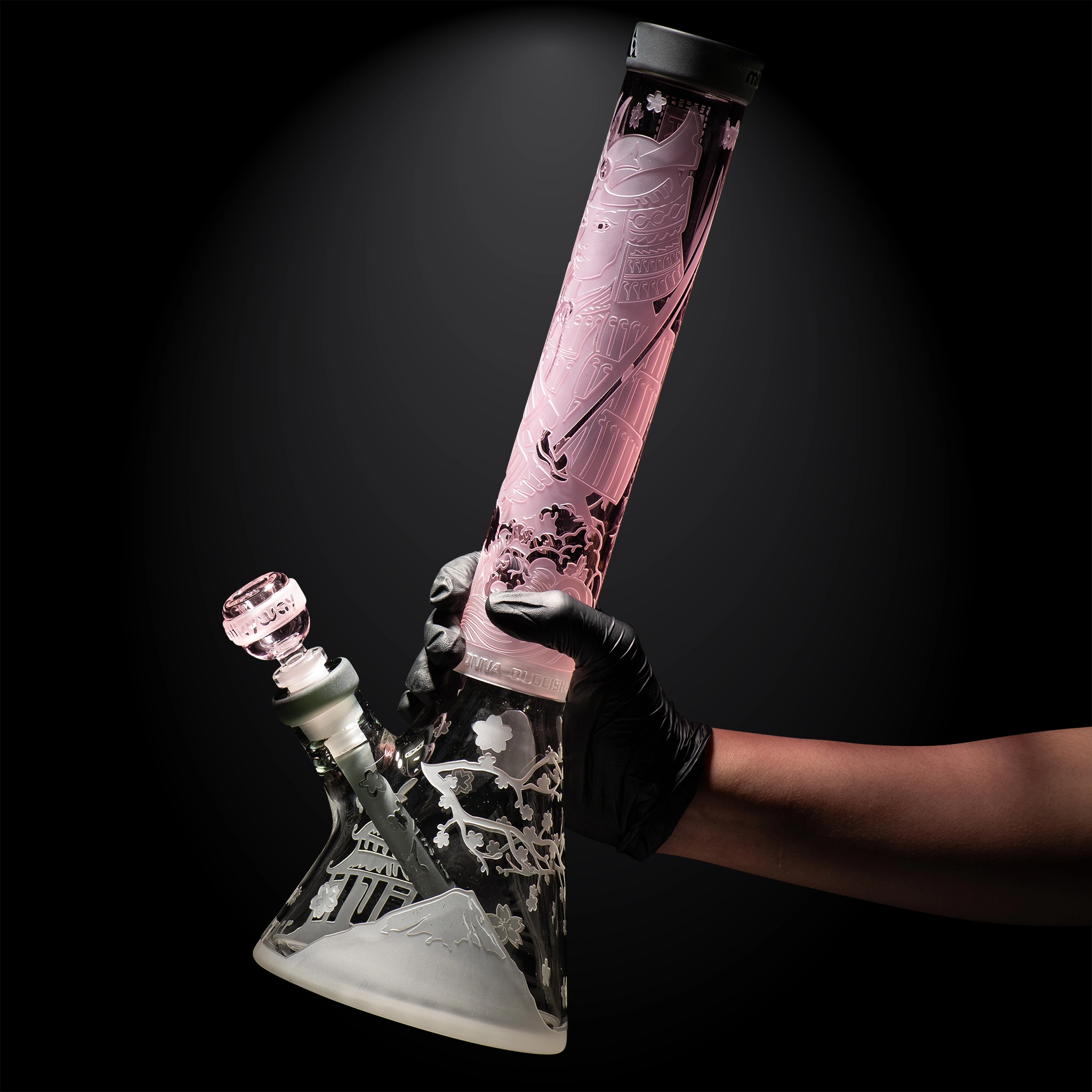 Femme Samurai 16″ Beaker Bong - Milkyway Glass