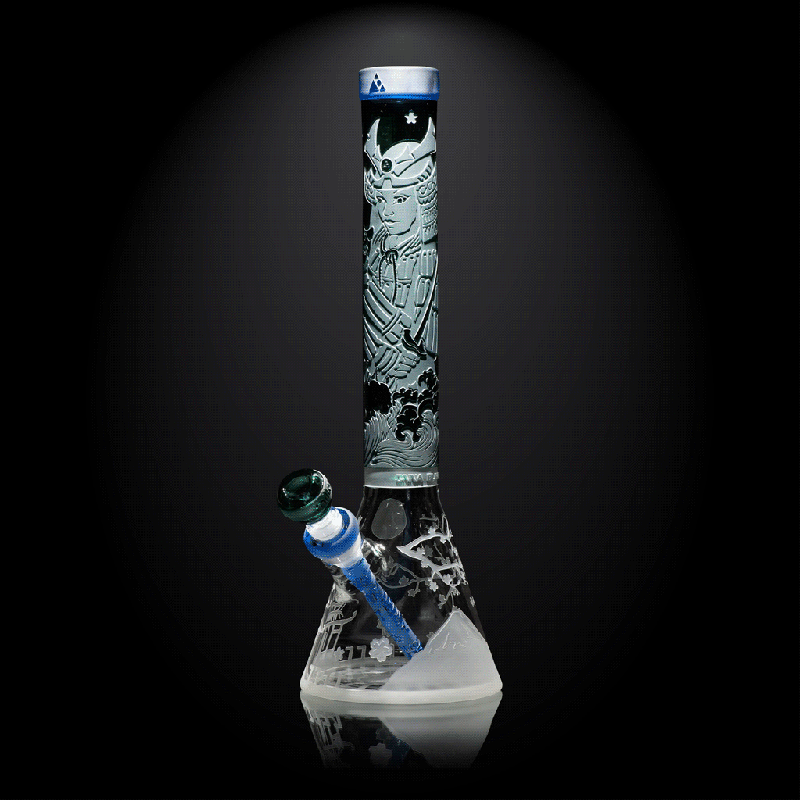 Femme Samurai teal/light blue beaker bong-edo tokyo-Milkyway
