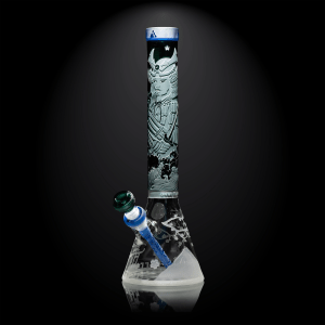 Femme Samurai teal/light blue beaker bong-edo tokyo-Milkyway