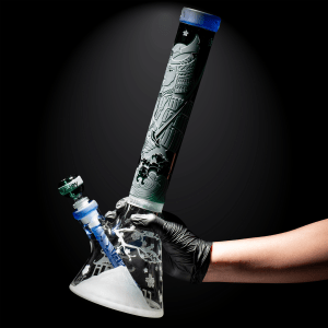 Femme Samurai teal/light blue beaker bong-edo tokyo-Milkyway