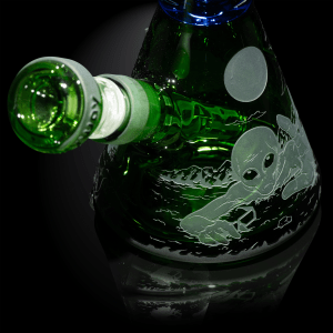 Roswell 1947 light blue/green beaker bong-space odyssey-Milkyway