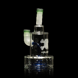 MX-306-4 Skull and Crossbones-green/dark blue dab rigs-milkywayx