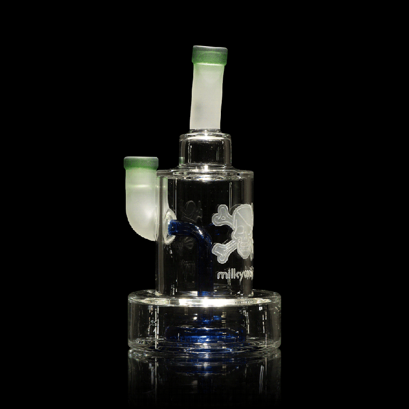Skull and Crossbones-green/dark blue dab rigs-milkywayx