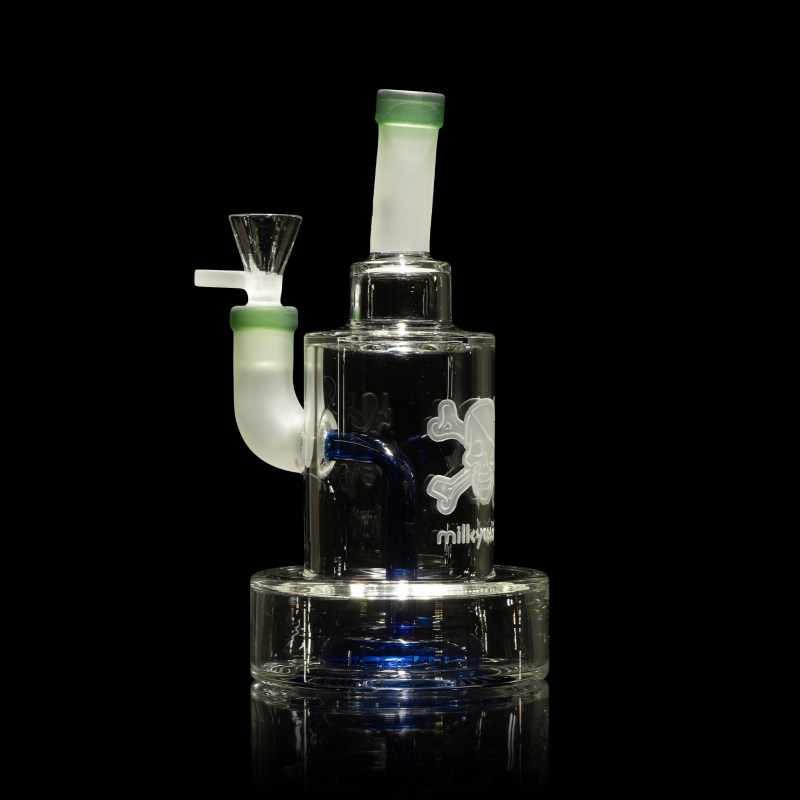 Skull and Crossbones-green/dark blue dab rigs-milkywayx