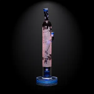 Femme Samurai pink/light blue dab rig-edo toyko-milkyway