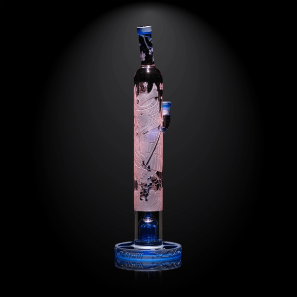 Femme Samurai pink/light blue dab rig-edo toyko-milkyway