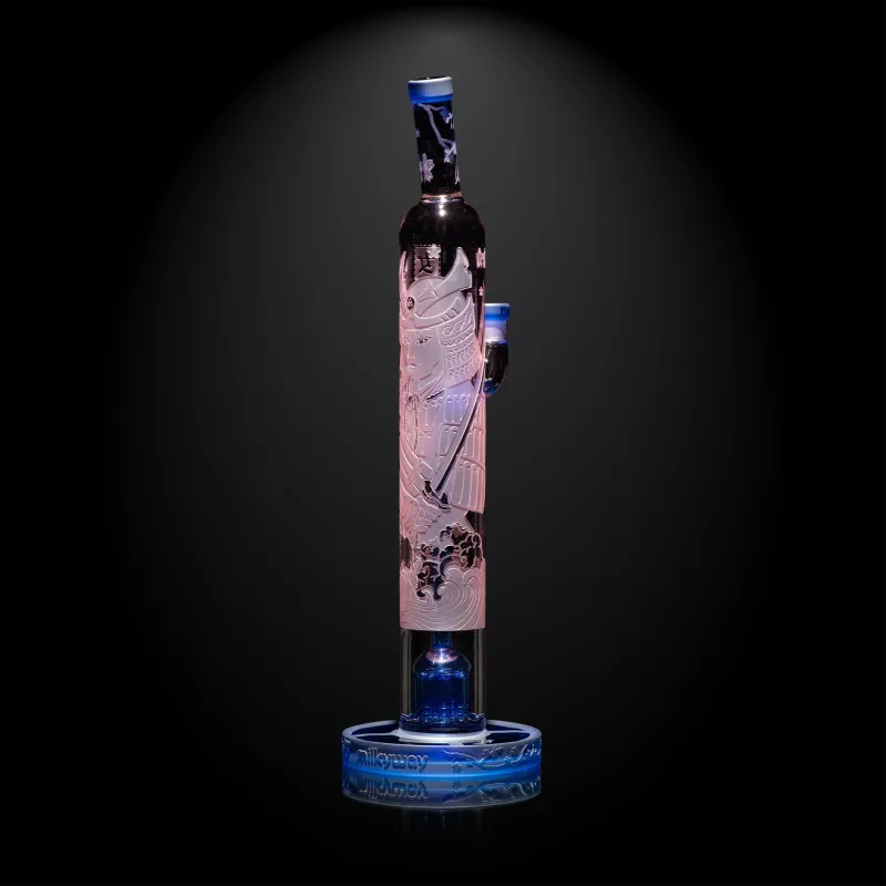 Femme Samurai pink/light blue dab rig-edo toyko-milkyway