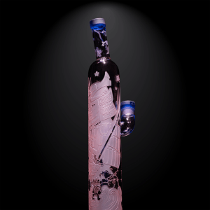 Femme Samurai pink/light blue dab rig-edo toyko-milkyway