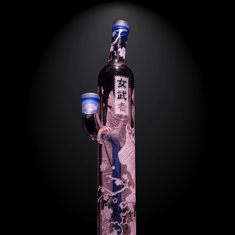 Femme Samurai pink/light blue dab rig-edo toyko-milkyway