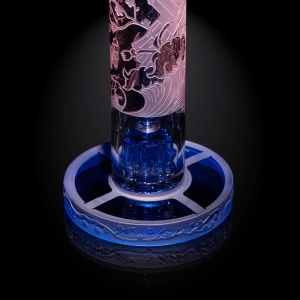 Femme Samurai pink/light blue dab rig-edo toyko-milkyway