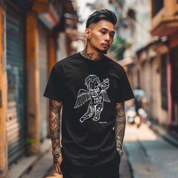 An Angels Thug Life Cotton T-shirt_Swag_Milkyway