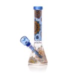 Mandala Myriad 10" Light Blue Mini Beaker Bong