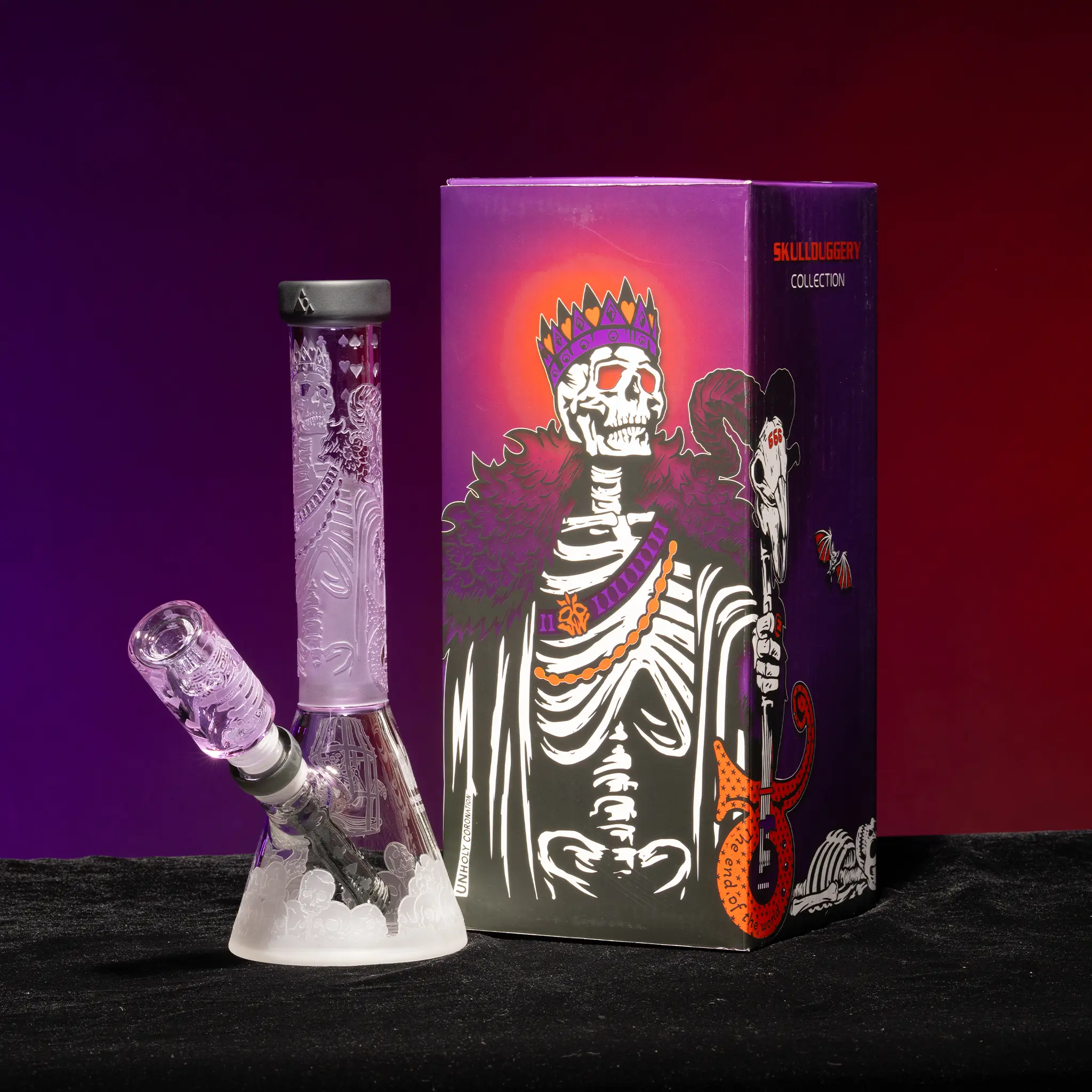 Unholy Coronation: Purple Reign Beaker Bong - 11"