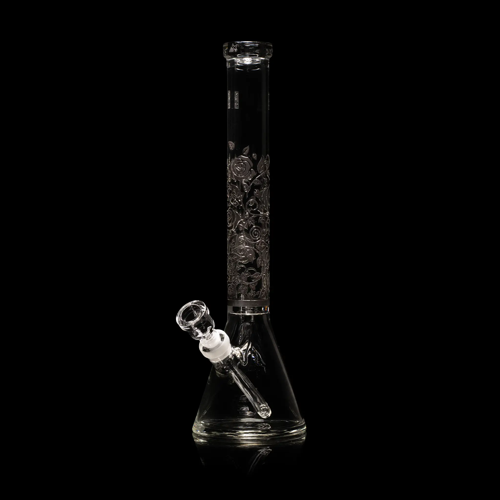 Roses X 18" Beaker Bong - Black