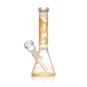 Dragon Heart 10" Color Beaker Bong - Yellow