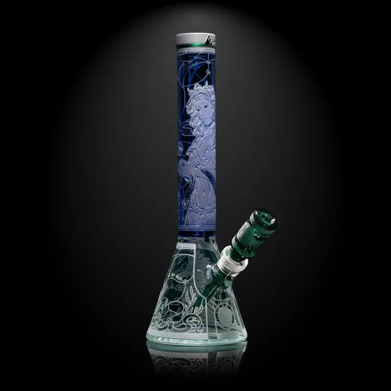 Mistress of the Sea 16" Beaker Bong - Blue